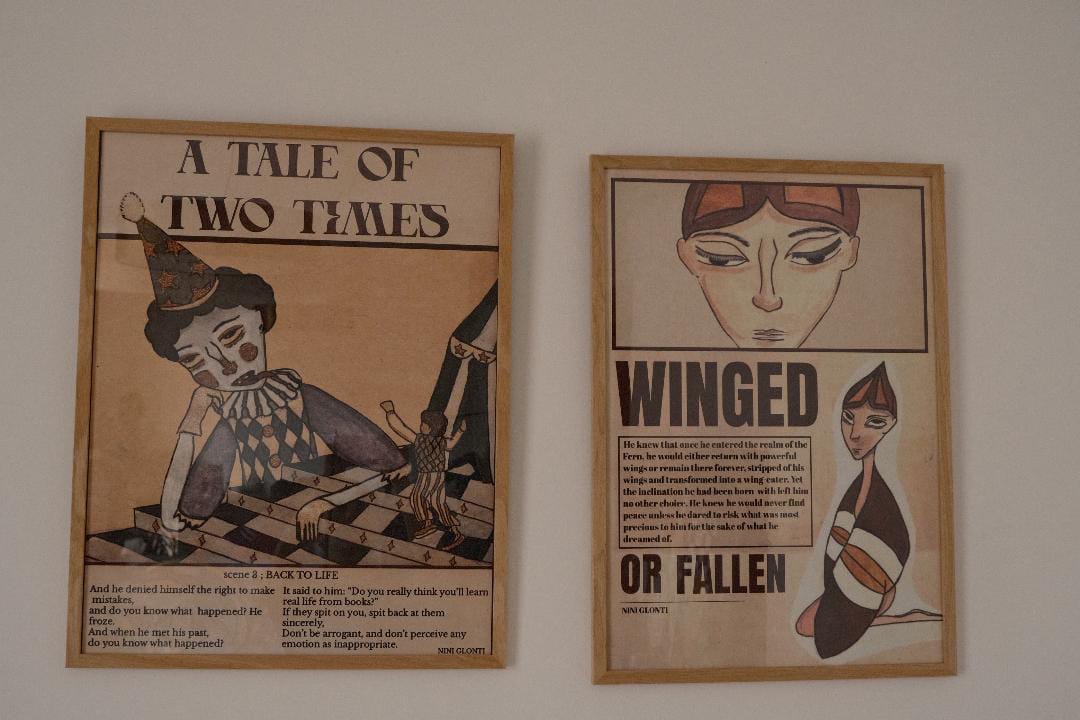 პოსტერები „A Tale of Two Times“ და „Winged or Fallen“ - Glontinini