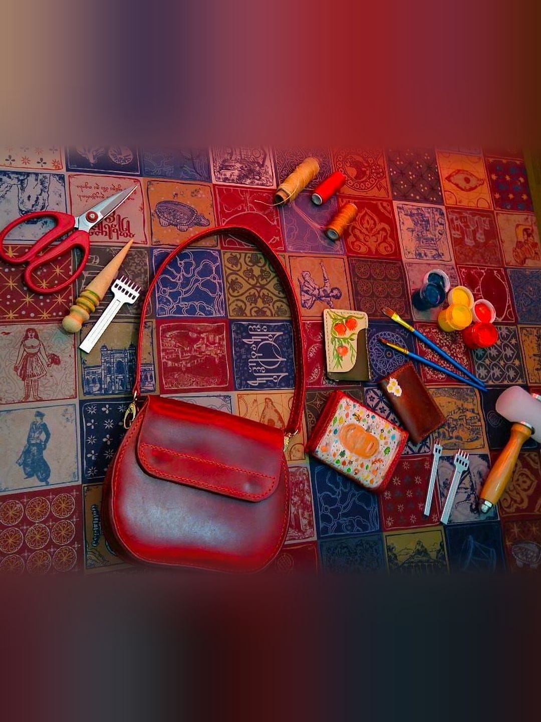 ნაკრები: ჩანთა და საფულეები - NeNe Leather Craft