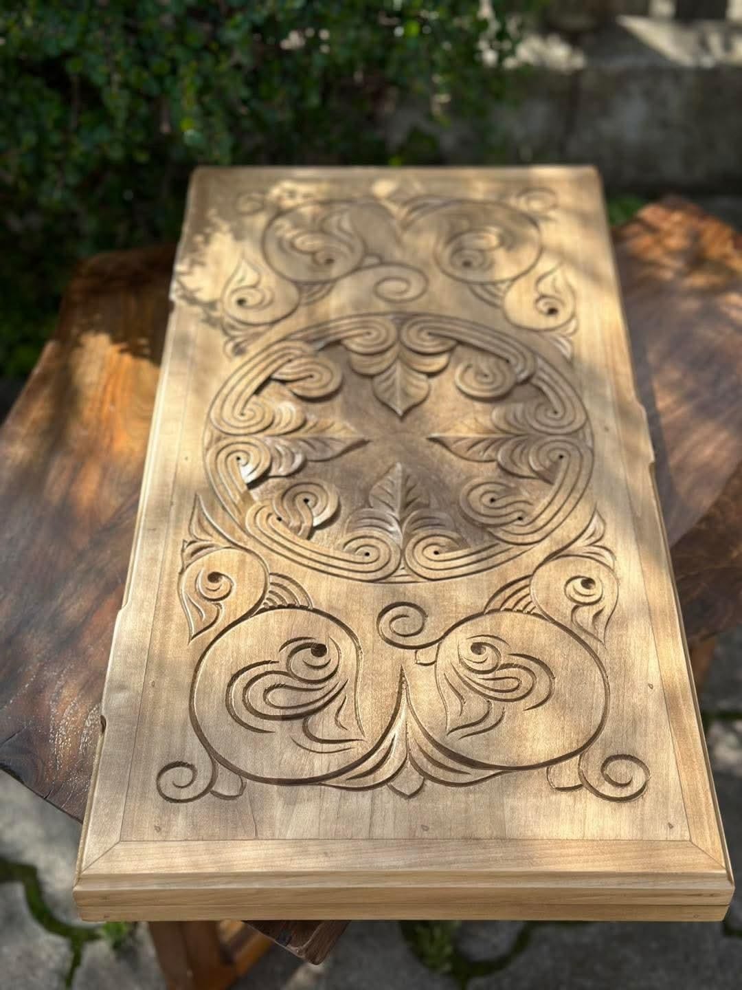 ნარდი, ღია ფერის ორნამენტით - Wood more